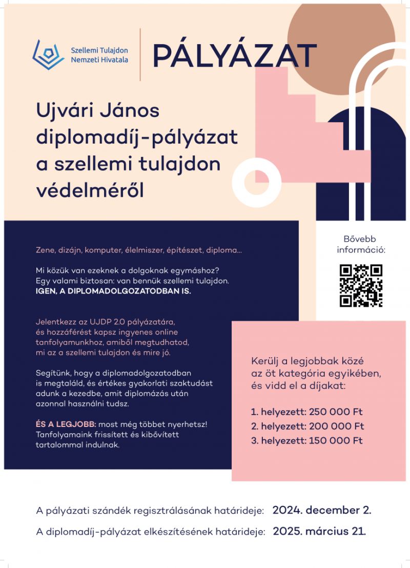 Ujvári János diplomadíj-pályázat felhívás